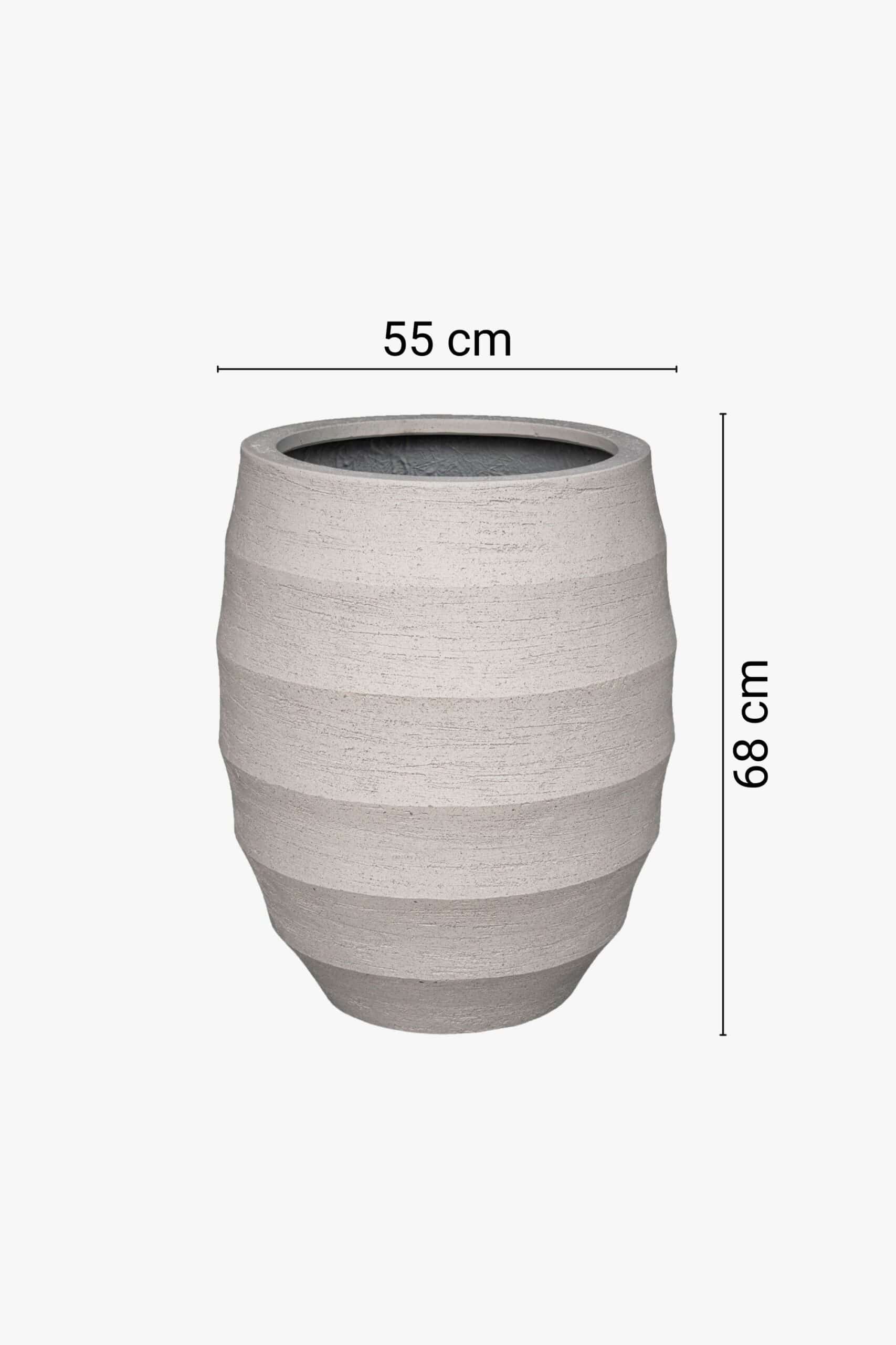 Rievots augstas formas puķu pods