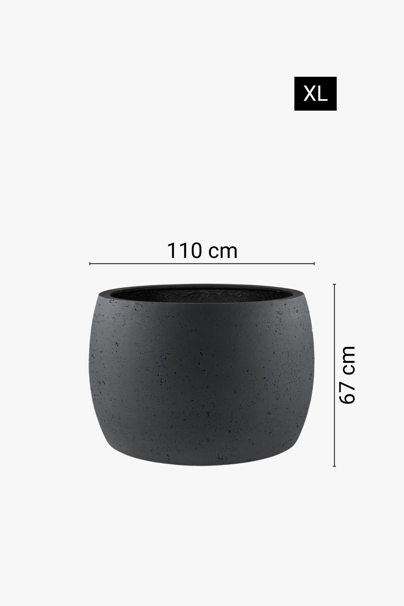 Modernas formas zemais puķu pods, 5 dažādi izmēri