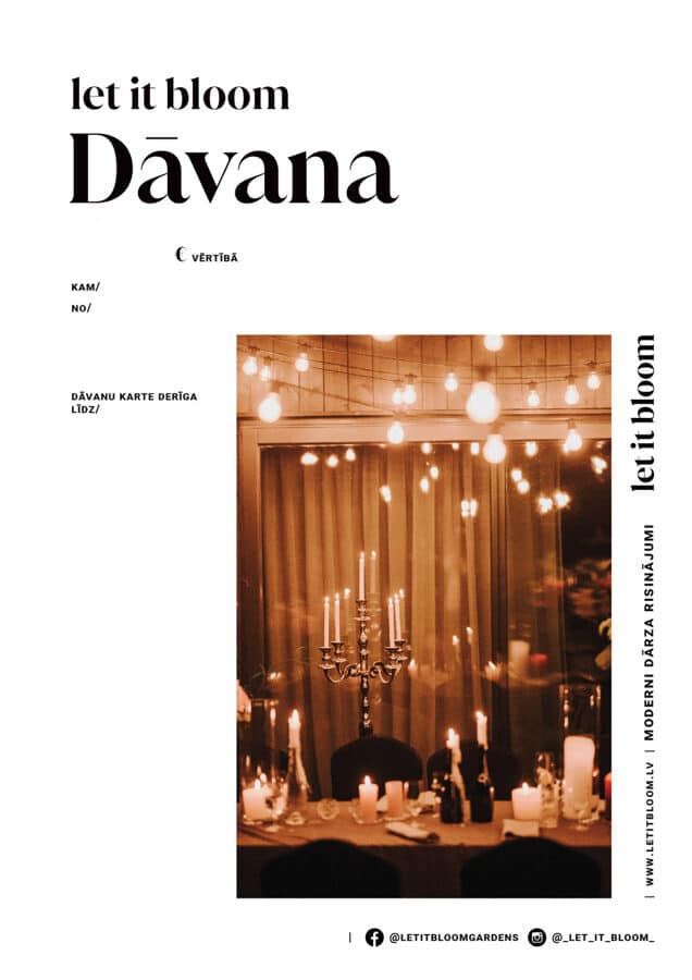 Elektroniska dāvanu karte - dāvanas vērtība pēc Tavas izvēles