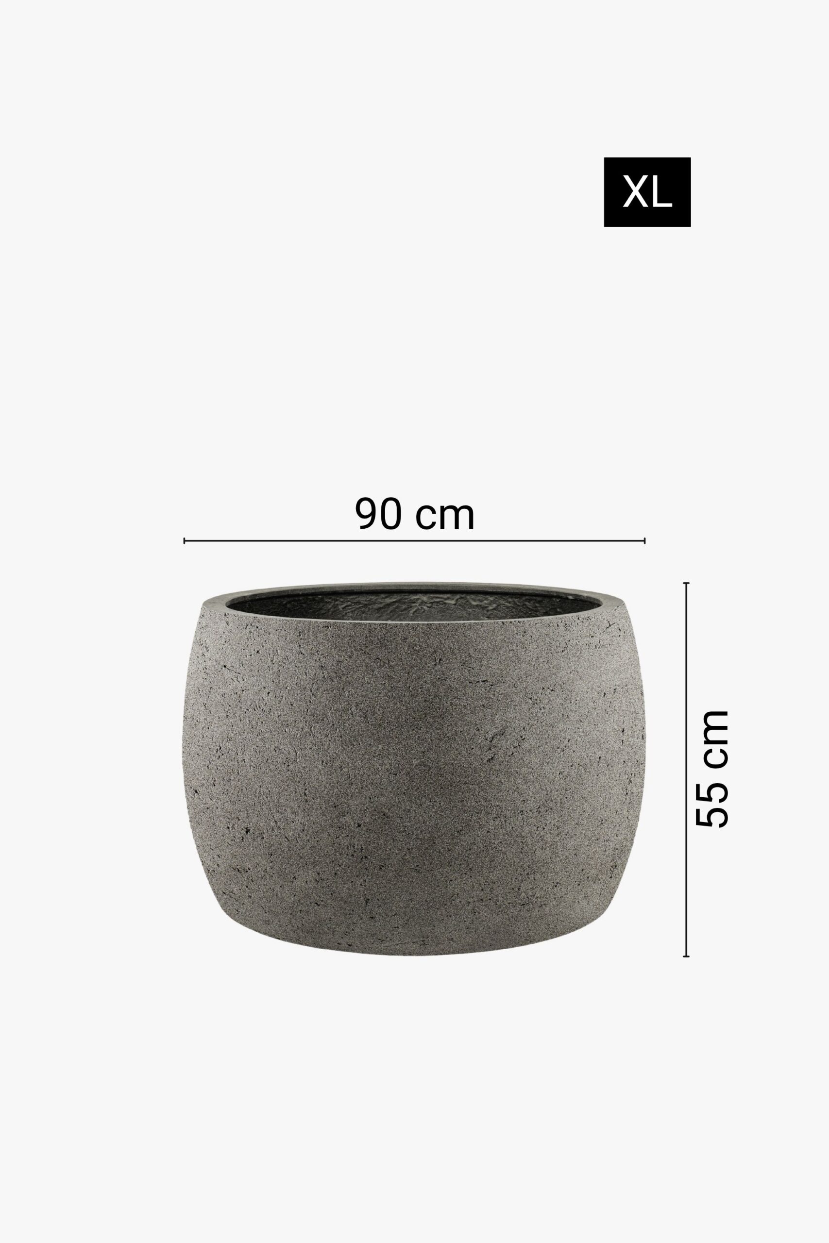 Modernas formas zemais puķu pods, 4 dažādi izmēri